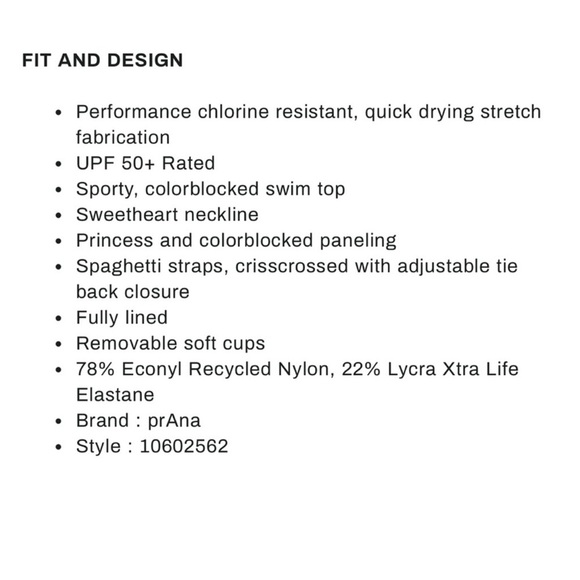 NWT prAna Tulum Black Colorblock Bikini Top Size Large - Picture 7 of 8